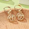 Brass Micro Pave Clear Cubic Zirconia Hoop Earrings for Women EJEW-G428-24G-03-1