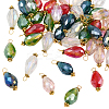 50Pcs Electroplate Faceted Glass Pendants FIND-SP0004-74-1