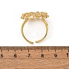 Brass Micro Pave Cubic Zirconia Cuff Rings RJEW-D323-02G-5