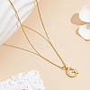 1pc 304 Stainless Steel Letter Pendant Necklaces NJEW-LP0001-38G-G-3