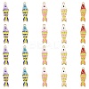 40Pcs 5 Colors Alloy Enamel Pendants ENAM-CJ0007-46-1