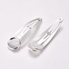 Alloy Snap Hair Clips with Blank Round Settings MAK-WH0007-09S-1