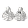 304 Stainless Steel Hat Stud Earrings EJEW-D281-13S-1