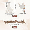 Animal Theme Unfinished Blank Wooden Pendants Set for Painting Arts WOOD-WH0124-26D-2