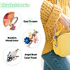 10Pcs 10 Colors Angel Acrylic Keychains KEYC-TA0001-26-3