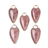 Natural Strawberry Quartz Pendants G-G193-02G-03-1
