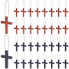 100Pcs 2 Styles Dyed Wood Pendants FIND-BM0001-13-1