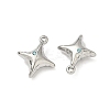 304 Stainless Steel Rhinestone Pendants STAS-L308-04C-P-2