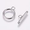 Tarnish Resistant 304 Stainless Steel Toggle Clasps STAS-K148-01P-1