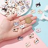 35Pcs 7 Styles Printed Alloy Pendants ENAM-CJ0005-24-4
