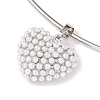 Brass with ABS Imitation Pearl Charm Necklace BJEW-Q350-05C-P-2