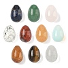 Natural & Synthetic Mixed Gemstone Egg Shape Display Decorations G-Z094-01-1