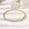 304 Stainless Steel Rhinestone Hinged Bangles for Women BJEW-B168-11G-2