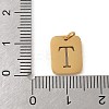 304 Stainless Steel Charms LS-STAS-R001-01G-T-3