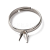 304 Stainless Steel Cuff Ring Components STAS-D372-01P-04-2