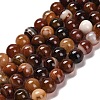 Natural Striped Agate/Banded Agate Beads Strands G-B079-A05-03C-2