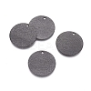 304 Stainless Steel Textured Pendants Ion Plating(IP) LS-STAS-I098-01-20mm-B-1
