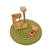 Cat & Carpet & Cat Climber & Cat Food & Cat Food Bowl Resin Mini Model PW-WG0714E-01-1