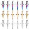 18Pcs 3 Colors 304 Stainless Steel Pendants STAS-UN0042-22-1