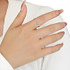 OT Clasp 925 Sterling Silver Adjustable Finger Rings for Women FS-WGF9FBF-01-2