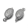 Anti-Tarnish Rhodium Plated 925 Sterling Silver Box Clasps STER-L057-011P-4