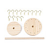 Flat Round Wooden Eyeglasses Organizer Holder ODIS-T002-01B-02-2