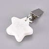 Star Shape Marble Tablecloth Weights with Stainless Steel Tablecloth Clips HJEW-WH0005-09A-1