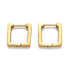304 Stainless Steel Square Huggie Hoop Earrings STAS-J033-09A-G-1