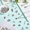 56Pcs 14 Styles Tibetan Style Alloy Pendants TIBE-SC0002-49-RS-4