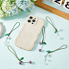 2 Sets Handmade Lampwork & Acrylic Flower Mobile Straps HJEW-SC0002-08-3