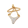 Brass Micro Pave Clear Cubic Zirconia Clothes Pendants KK-I360-014G-01-1