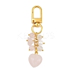Natural Rose Quartz Pendant Decorations HJEW-JM04150-01-2