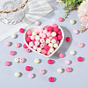 Rubberized Style Imitated Silicone Acrylic Beads MACR-PA0001-06C-01-3