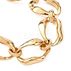 304 Stainless Steel Nuggets Link Chain Bracelets for Women BJEW-P348-01B-G-2