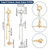 4Pcs 2 Colors Alloy & Brass Chain Extender with Cubic Zirconia FIND-PH0017-99-2