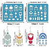 2Pcs 2 Style Acrylic Earring Handwork Template DIY-WH0573-005-2