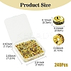 240Pcs 12 Colors Brass Grade A Rhinestone Spacer Beads KK-YW0002-34G-3