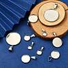 35Pcs 7 Styles 304 Stainless Steel Pendant Cabonchon Settings STAS-CJ0002-16-5