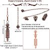 2Pcs 2 Colors Brass Coil Dowsing Pendulums KK-NB0002-80-2