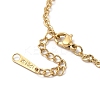 Ion Plating(IP) 304 Stainless Steel Round Beaded Link Bracelet with Oval Link Chains for Women BJEW-G667-09G-3