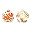 Autumn Theme Alloy Enamel Pendants ENAM-N048-010A-1