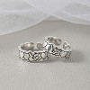 Brass Enamel Cuff Open Rings WG2449E-02-1