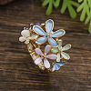 Zinc Alloy Enamel Cuff Open Rings WG94B60-01-1