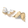 Brass Micro Pave Clear Cubic Zirconia Pendants KK-B102-14G-2