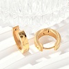 304 Stainless Steel Polishing Effect Hoop Earrings EJEW-M001-32G-3