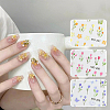 6 Sheets 6 Styles Tulip Pattern Self Adhesive PET Nail Art Stickers Decals MRMJ-SP0001-20-6