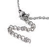 201 Stainless Steel Sun with Eye Pendant Necklace with Cable Chains NJEW-Q317-02P-4