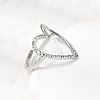 5Pcs 304 Stainless Steel Open Cuff Rings for Women RJEW-K313-12P-2