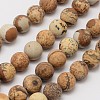 Natural Picture Jasper Beads Strands G-D686-4mm-1