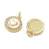 Brass Micro Pave Cubic Zirconia Pendants KK-A282-01G-02-2
